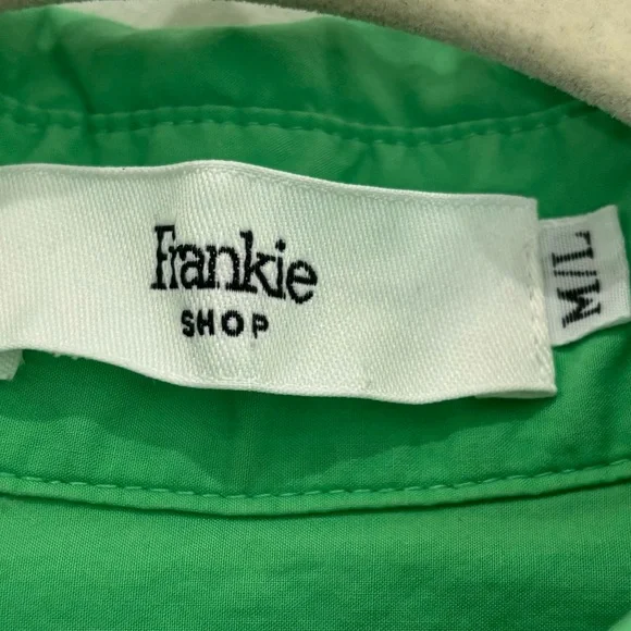 The Frankie Shop -Melody Oversized Organic Cotton-poplin Shirt in Green - Picture 11 of 11